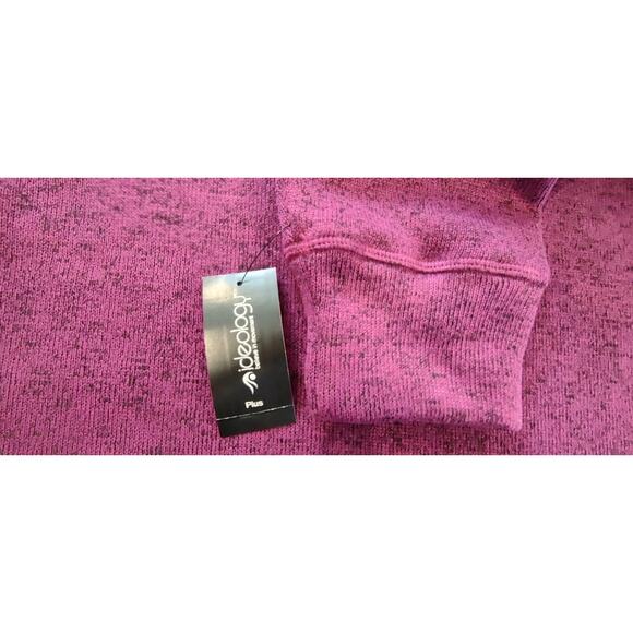 NEW Ideology Sz 2X Cowl Neck Pullover Cozy Fleece Women's Sweater Plum Caspia - Picture 3 of 6